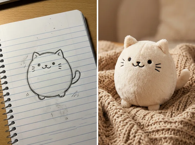 Sketch to plush